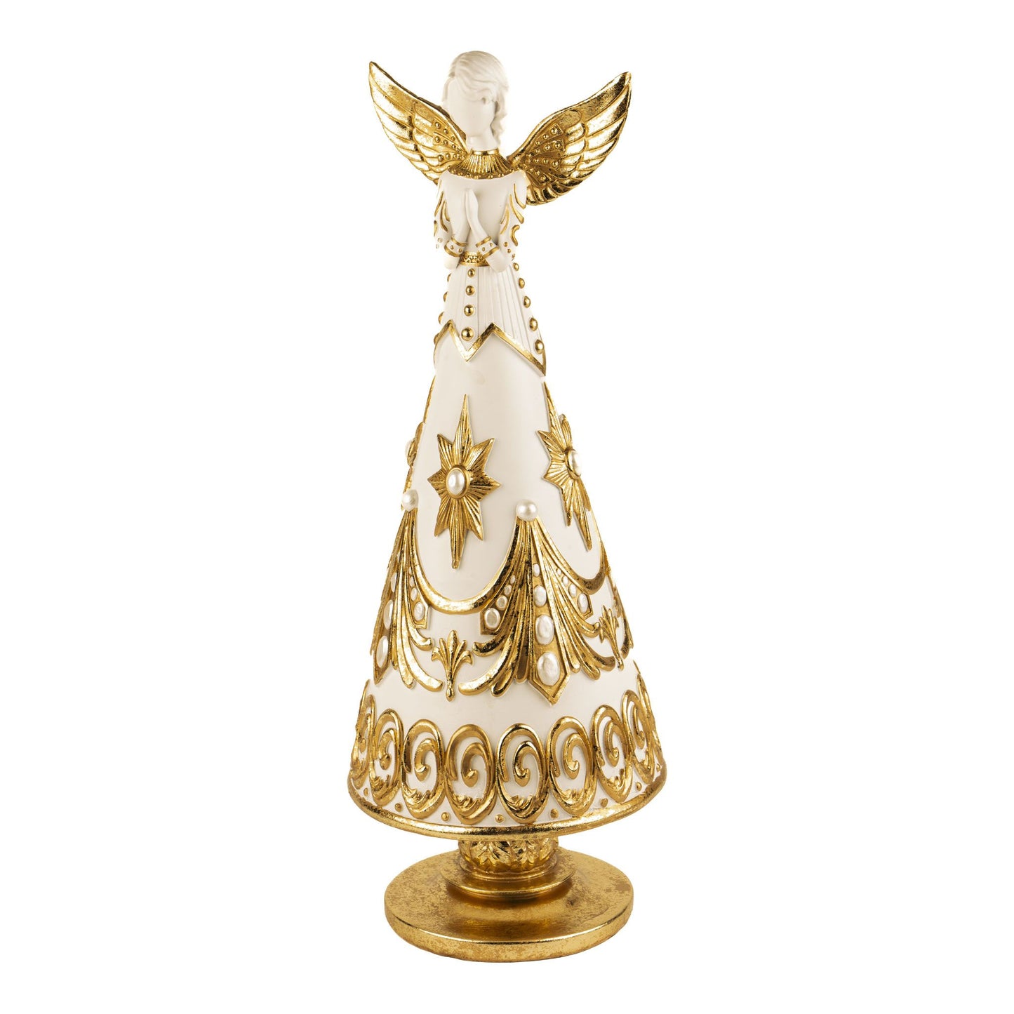 Praying Angel in White & Gold 40cm - Arriving in Store October 2026