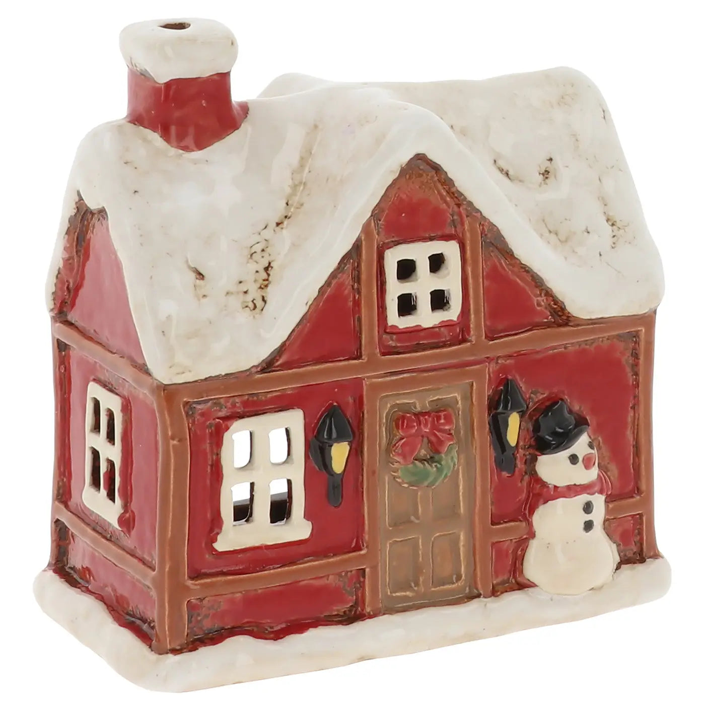 Village Pottery Tudor Snowman House Xmas - Arriving in Store September