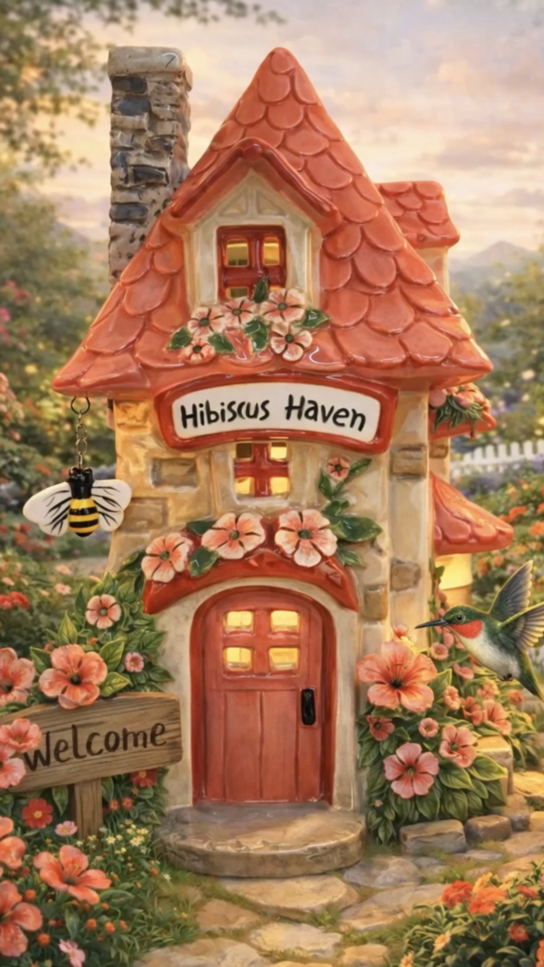 Village Pottery Tealight Houses & Little Pottery Treasures