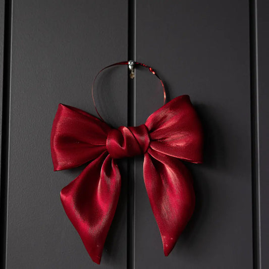 Bow Gauze Red Set of 3 - November Drop