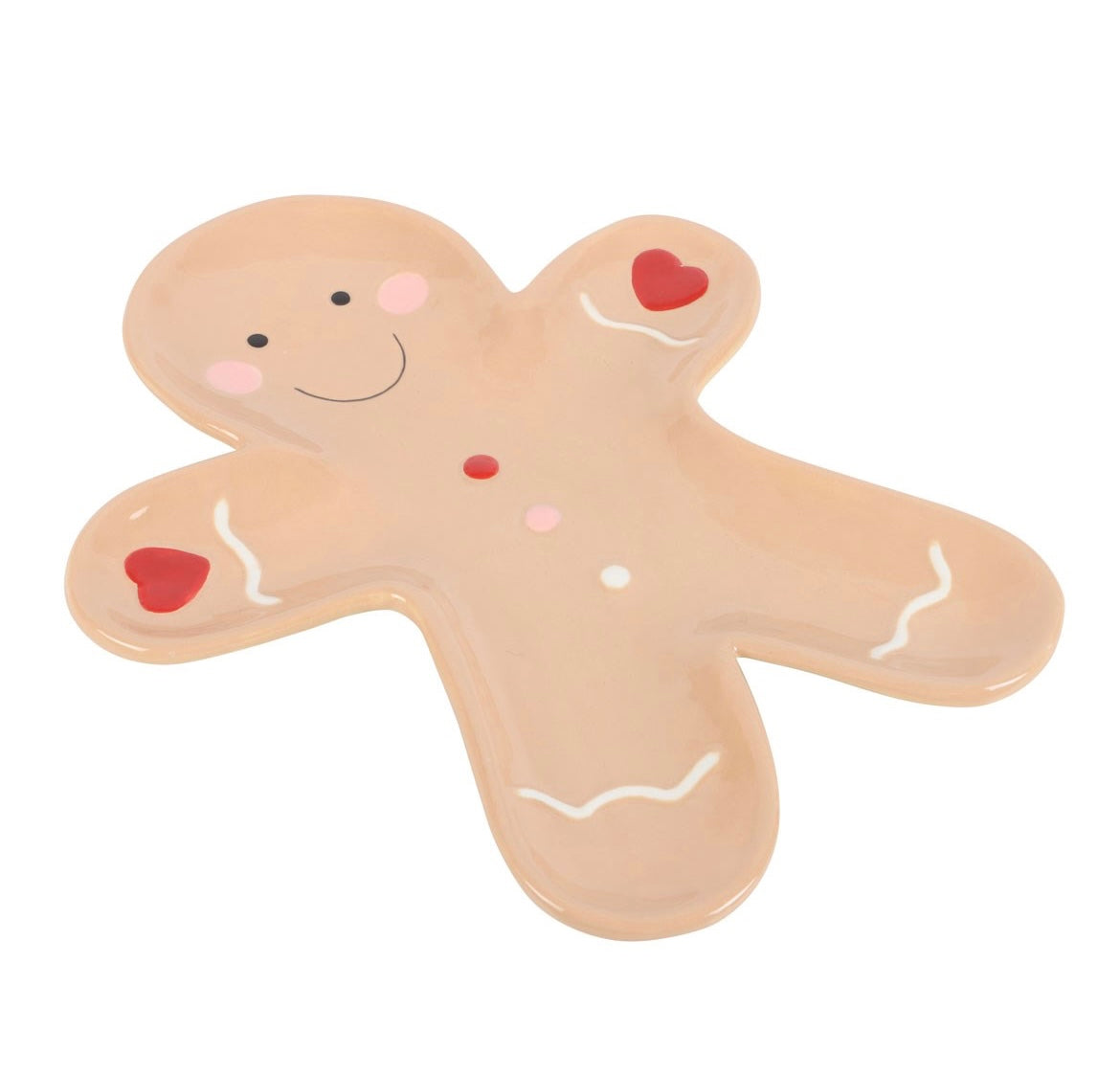 Gingerbread Man Ceramic Serving Plate