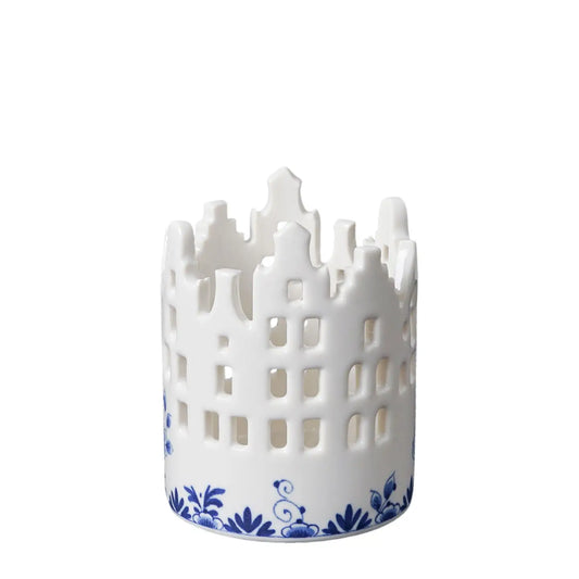Delft Blue Tealight Holder House 7cm - Small - September Drop