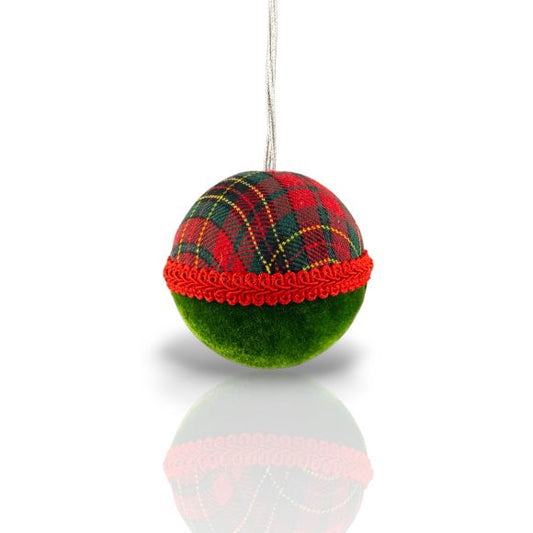Plaid & Velvet Christmas Bauble - October 2026 Drop