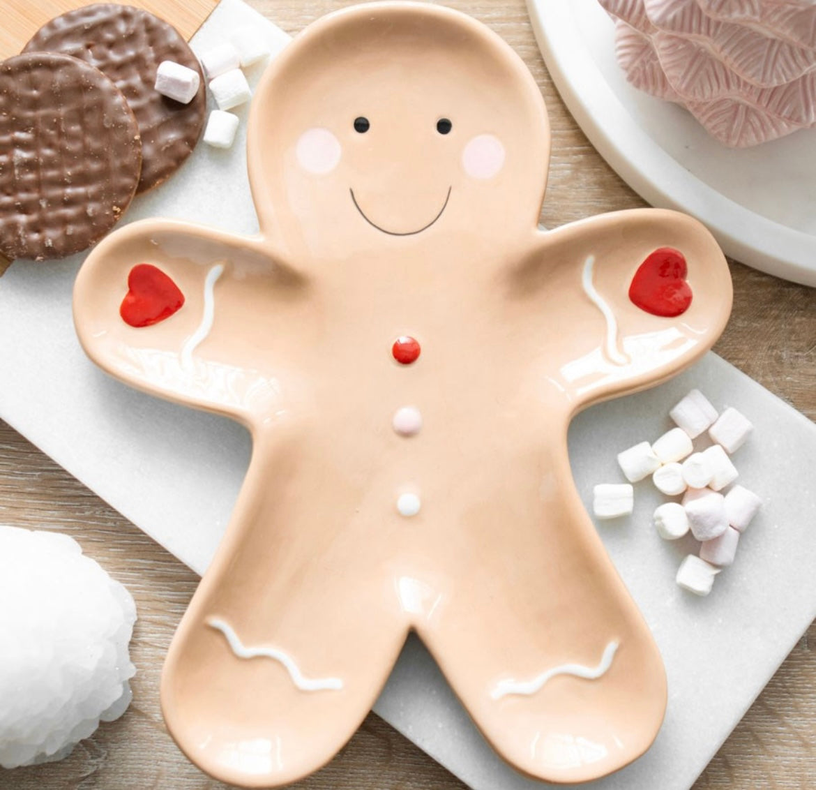 Gingerbread Man Ceramic Serving Plate