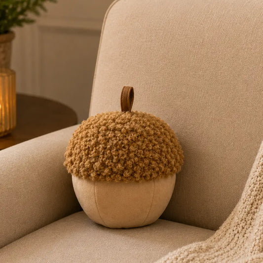 Brown Acorn Filled 10" Throw Pillow - Arriving in Store September