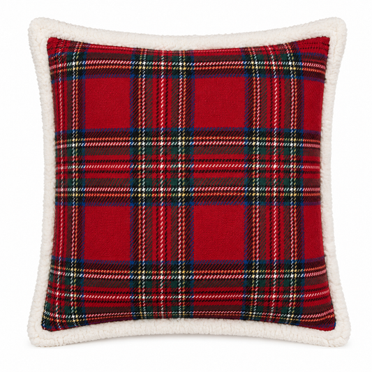 Tartan Plaid Sherpa 18" Throw Pillow - Arriving in Store September