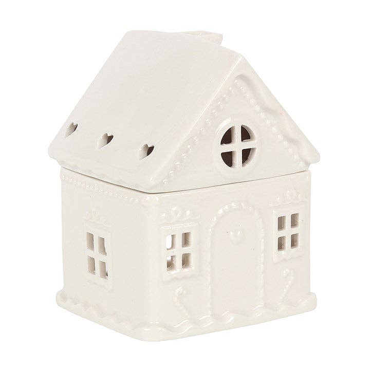 White Christmas Gingerbread House Oil Burner