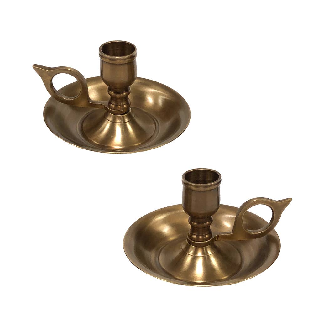 Brighton Bun Traveling Chamberstick Set | Candles and holder