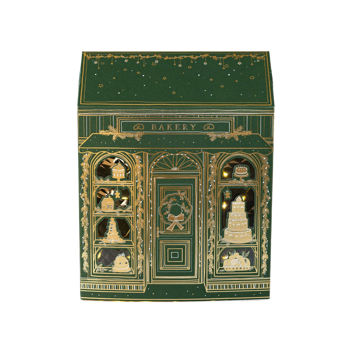 Maren Baxter Limited Edition Green Light-Up Christmas Village Shops Set of 3 - Arriving in Store Mid November