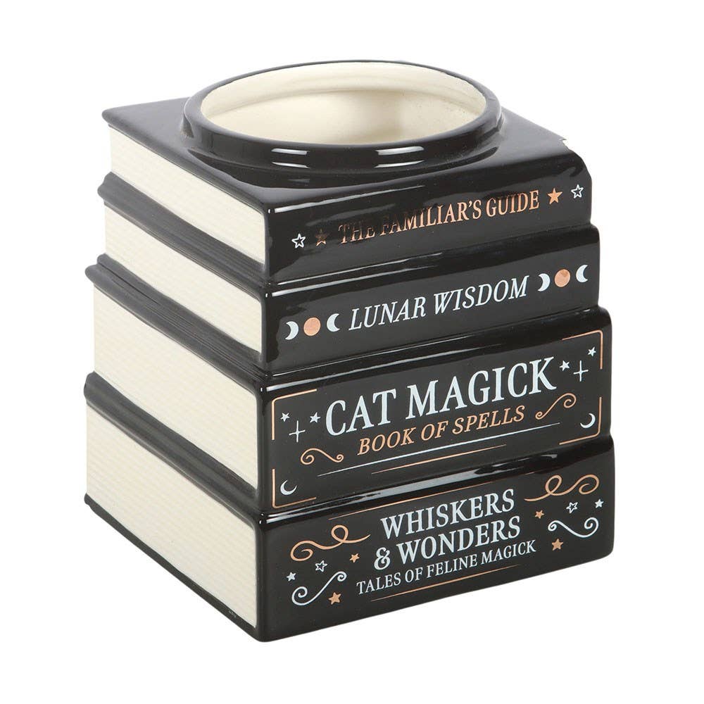 Black Cat Magick Book Stack Vase - Arriving in Store September