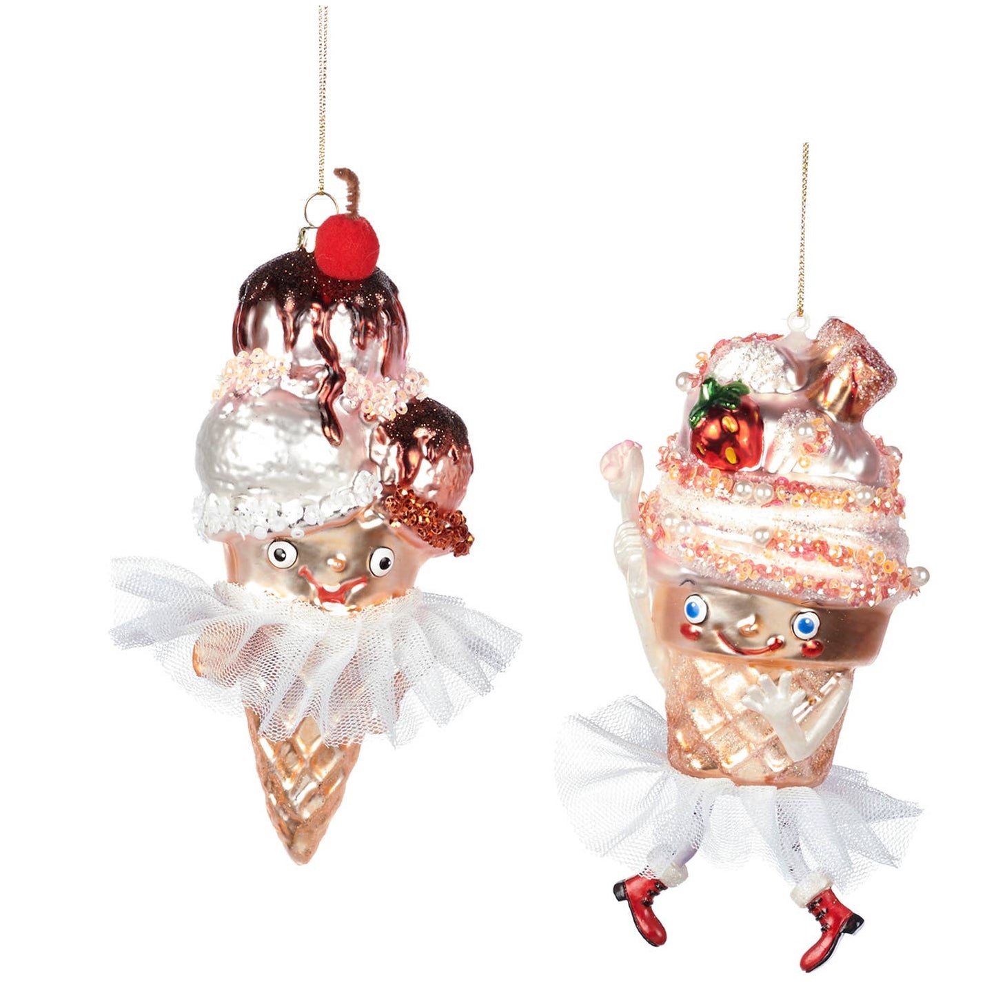 Tulle Ice Cream Girl Ornament