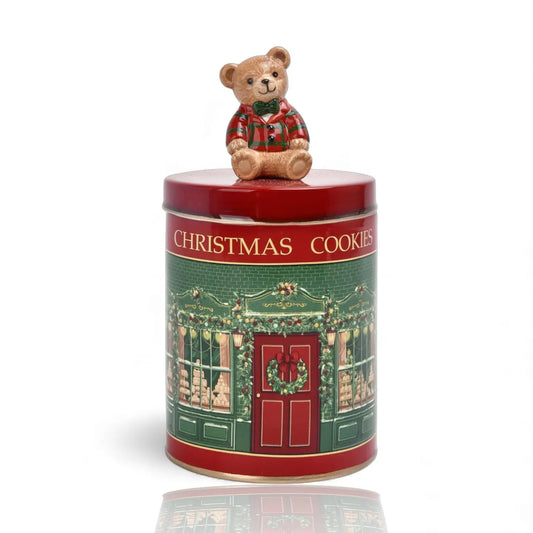 🧸🎀 Christmas Cookie Shoppe Tin with Bear Topper 🧸🎀 October 2026 Drop
