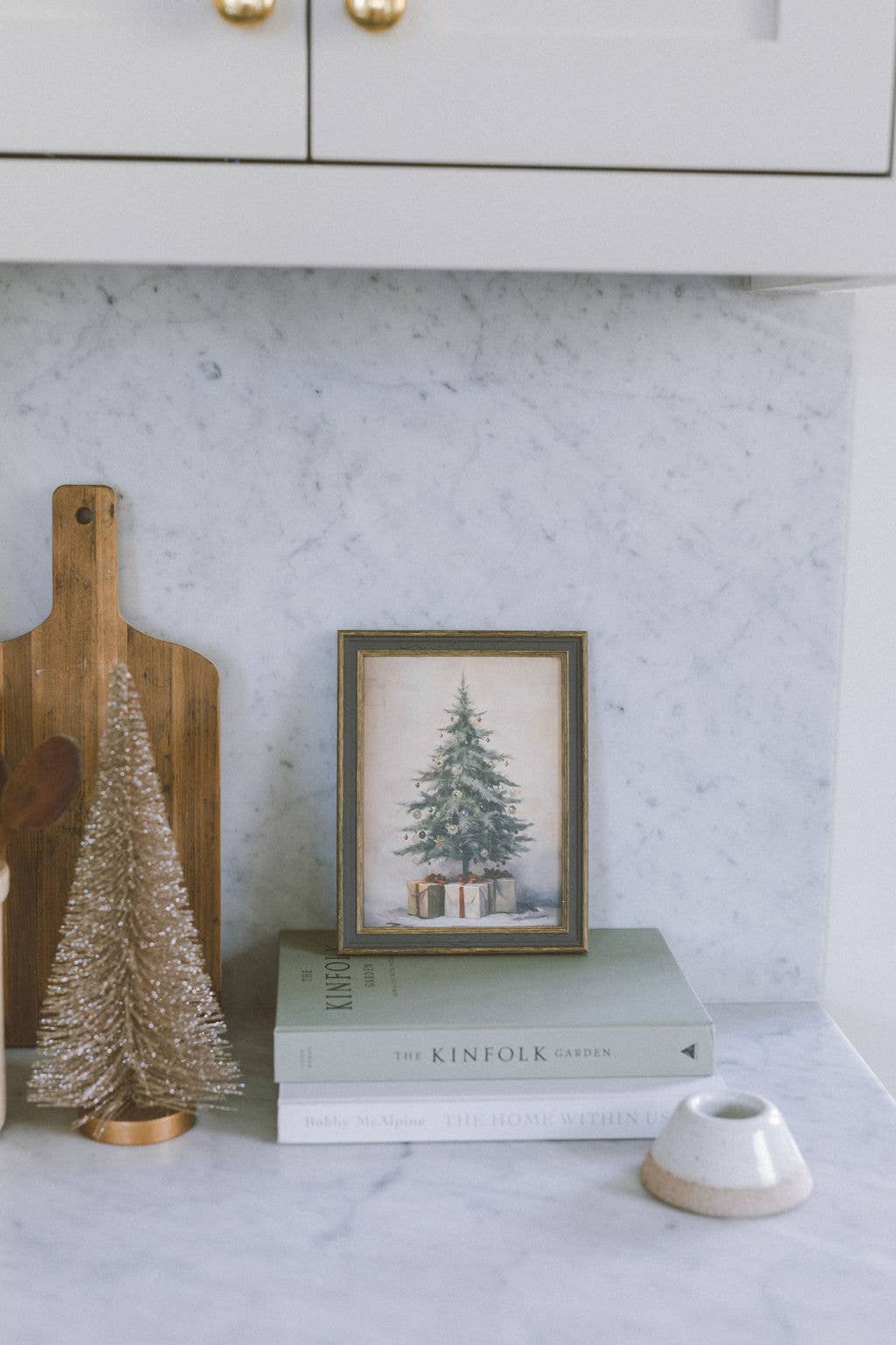 Christmas Tree with Presents Framed Antique Art - Arriving in Store October