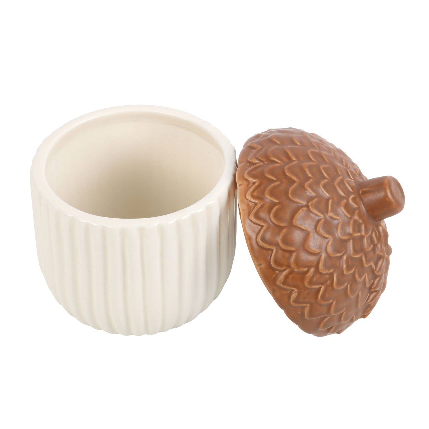 Fall and Autumn Acorn Ceramic Storage Jar