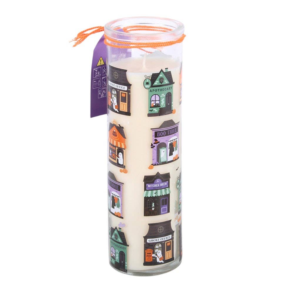 Spooky Street Pumpkin Cinnamon Roll Tube Candle - Arriving in Store September