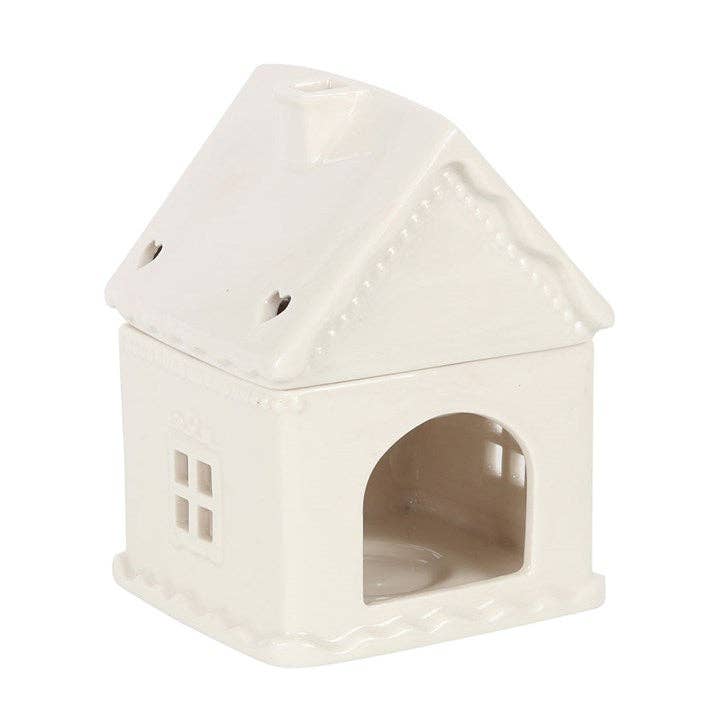 White Christmas Gingerbread House Oil Burner