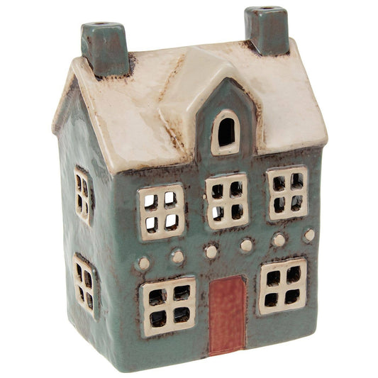Village Pottery Traditional House Grey Tealight - September