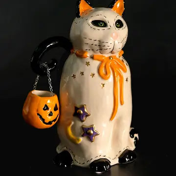 Ghost Cat Tealight Holder - Arriving in Store September