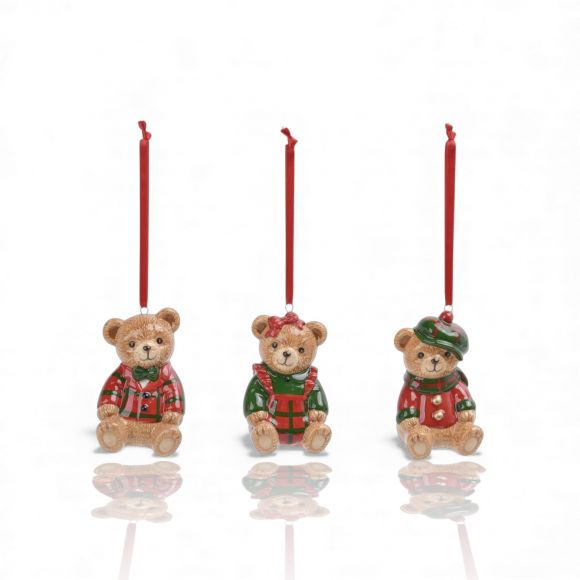 🧸🎄 Set of 3 Festive Teddy Bear Ornaments 🧸🎄October 2026 Drop