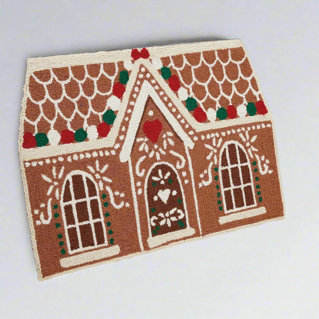 Gingerbread House Hook Rug - PRE ORDER