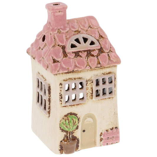 Village Pottery Small Cream Garden House Tealight -September Drop