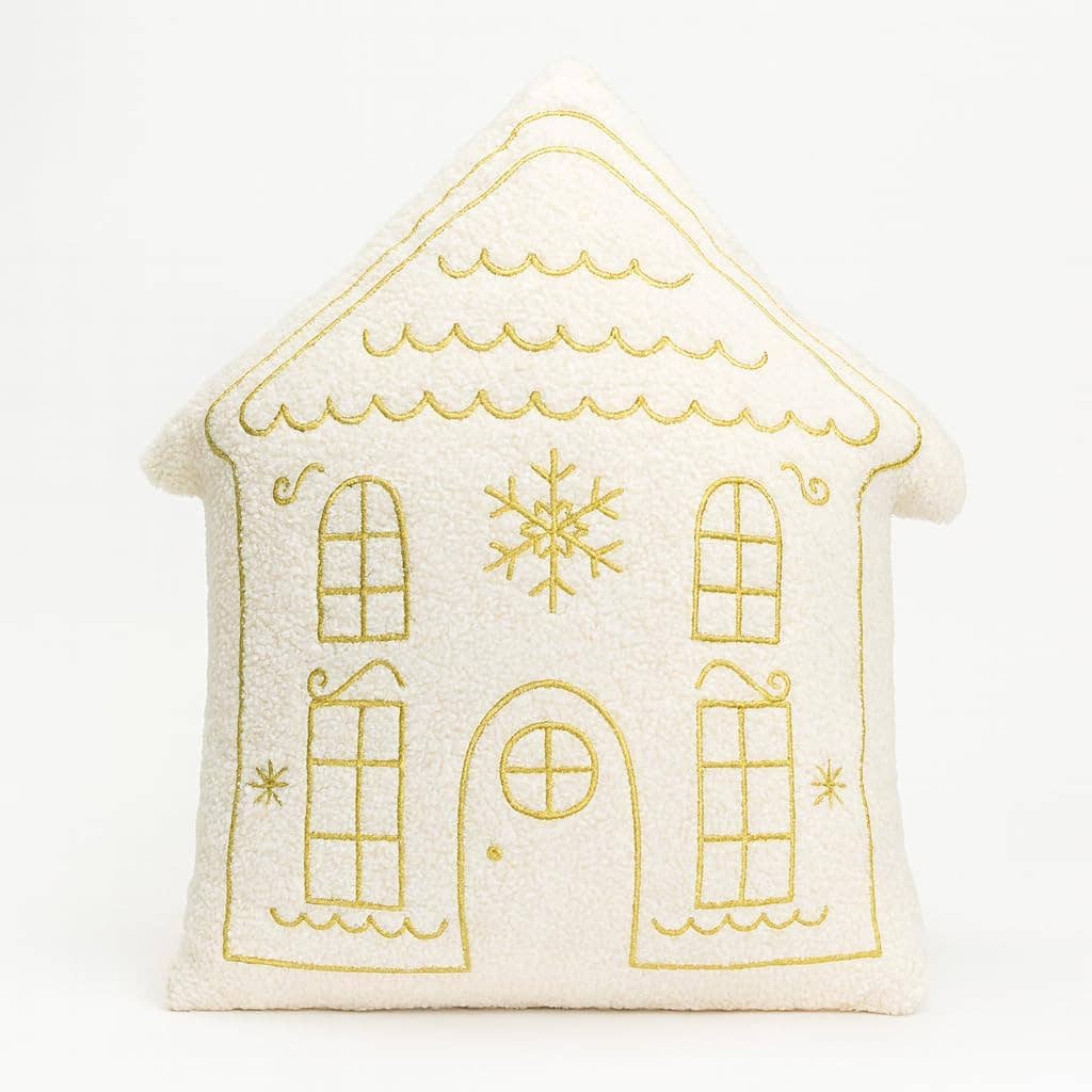 Ivory Winter House Plush Filled Throw Pillow - Arriving in Store October