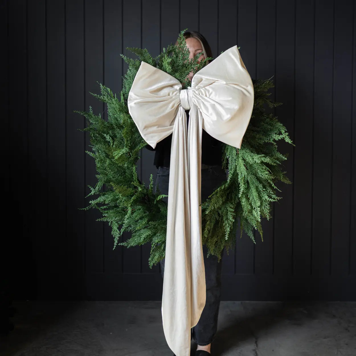 Cypress Leaf Wreath LED Pre Lit - 34" - Arriving in Store October