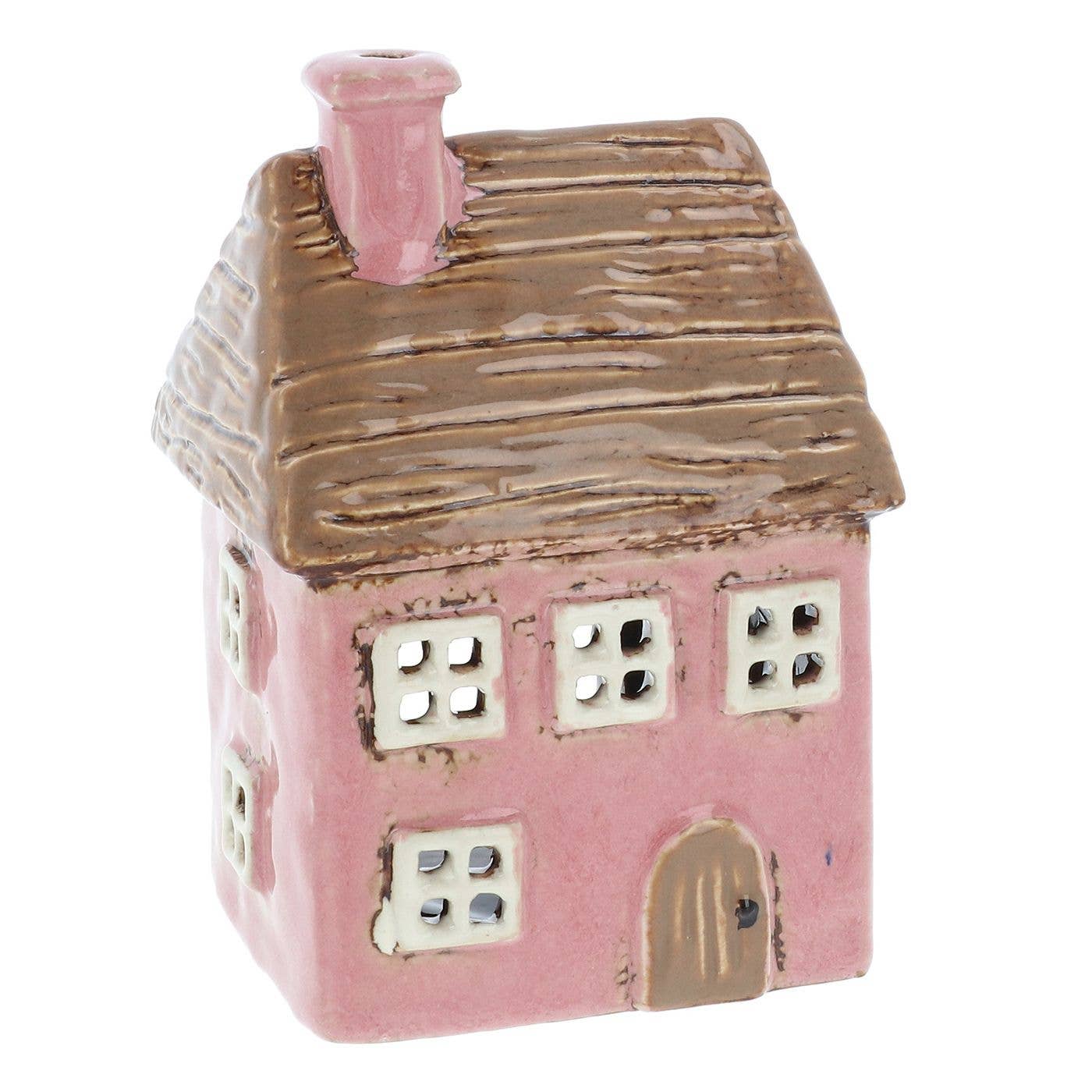 Village Pottery Thatch House Pink Tealight - Late November Drop