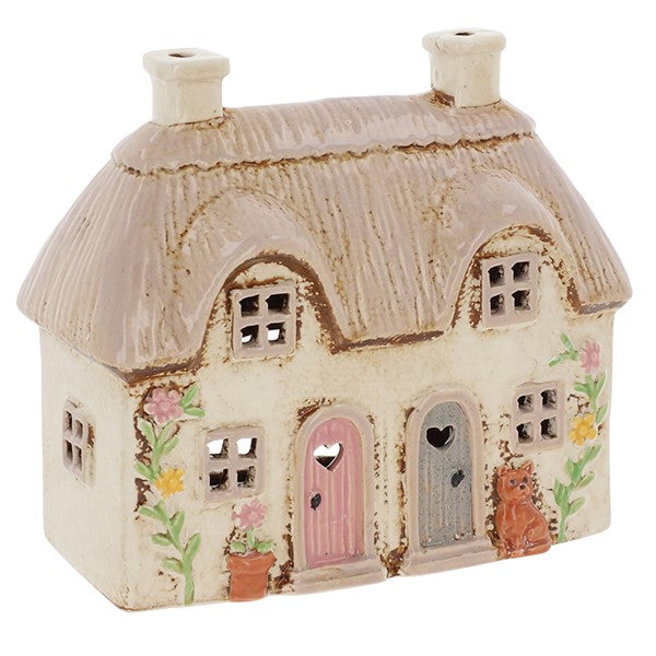 Village Pottery Double Garden Thatch Tealight - Arriving in Store Late July