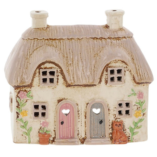 Village Pottery Double Garden Thatch Tealight - Arriving in Store Late July