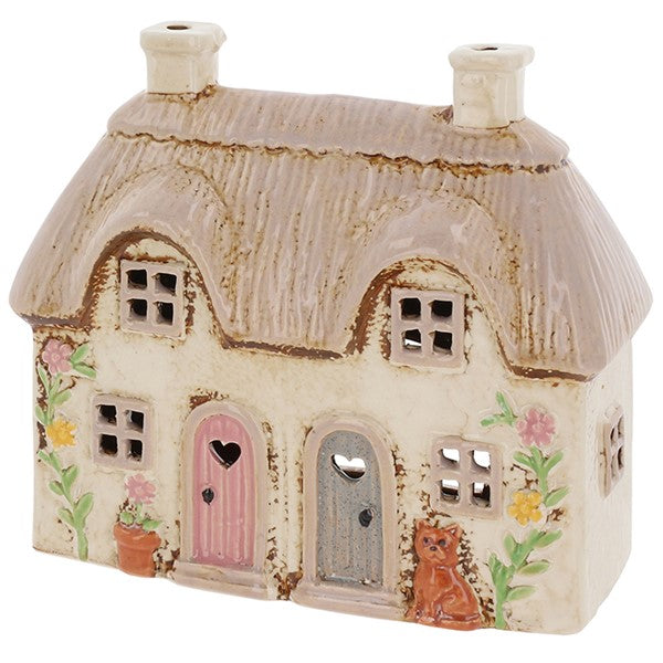 Village Pottery Double Garden Thatch Tealight - Arriving in Store Late July