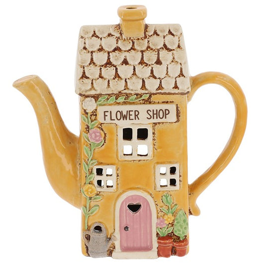 Village Pottery Flower Shop Teapot Tealight - Arriving in Store Late July