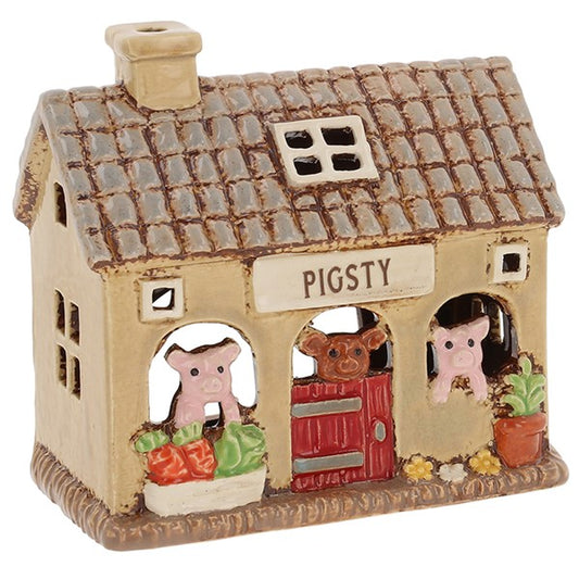 Village Pottery Pig Sty Tealight - Arriving in Store Late July