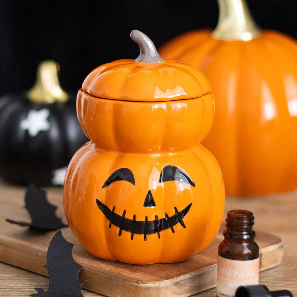 Stacked Pumpkin Halloween Oil Burner and Wax Warmer - September Drop