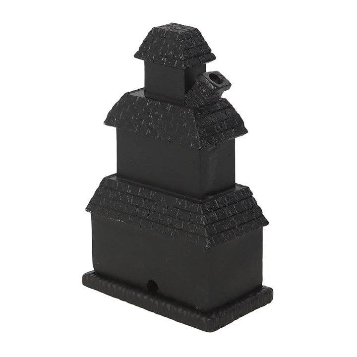 Black Haunted House Halloween Incense Cone Holder - September Drop