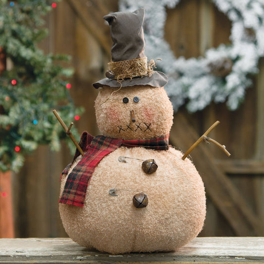 Jingle Bell Snowman Plush Tabletop Decor - September Drop