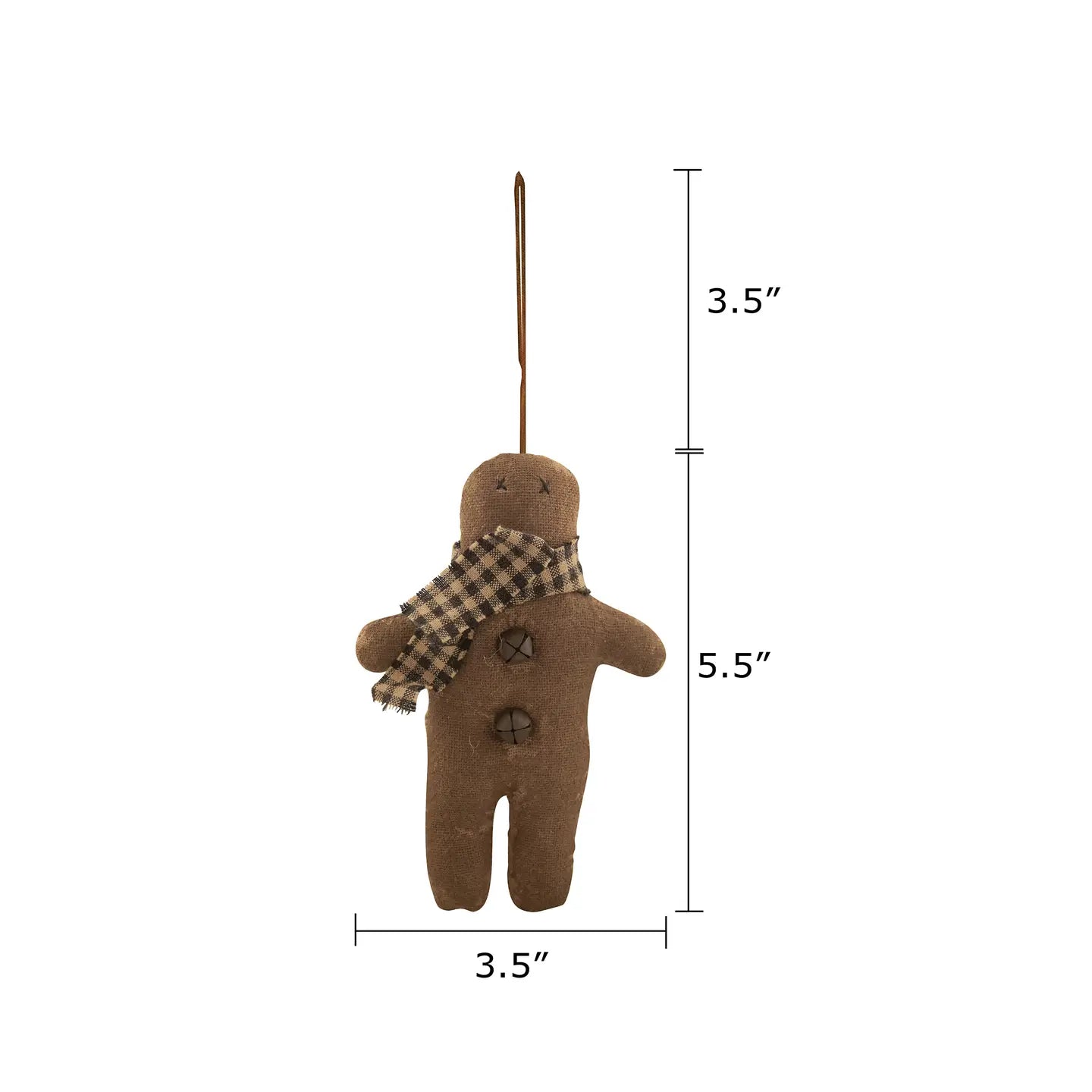 5" Gingerbread W/Scarf Ornament
