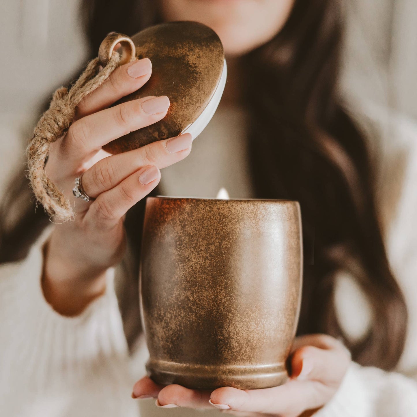 Holiday Soy Candle - 13.5 oz Antique Gold Bell Jar - Arriving in Store September