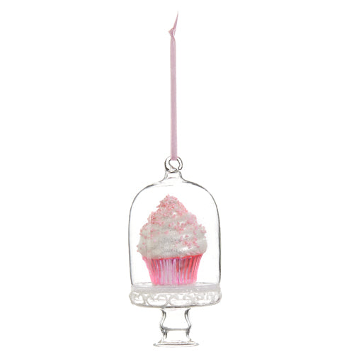 Cupcake in Cloche Ornament 10cm