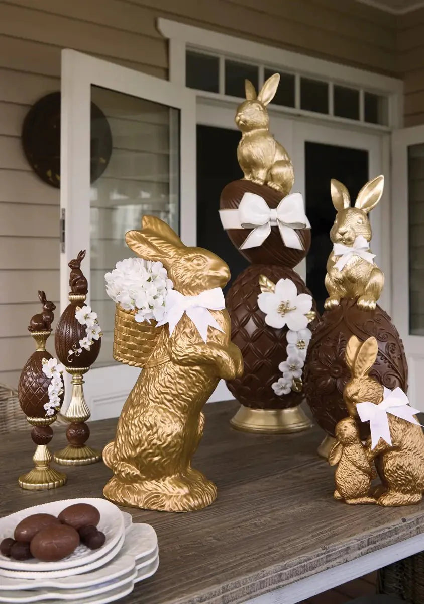 Luxe Chocolate Egg Finial 37cm - Late February Drop
