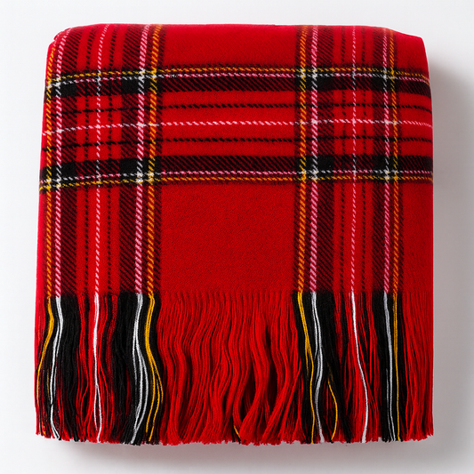 Red Tartan Plaid Cozy Festive 50X60 Inch Throw Blanket - Arriving in Store September