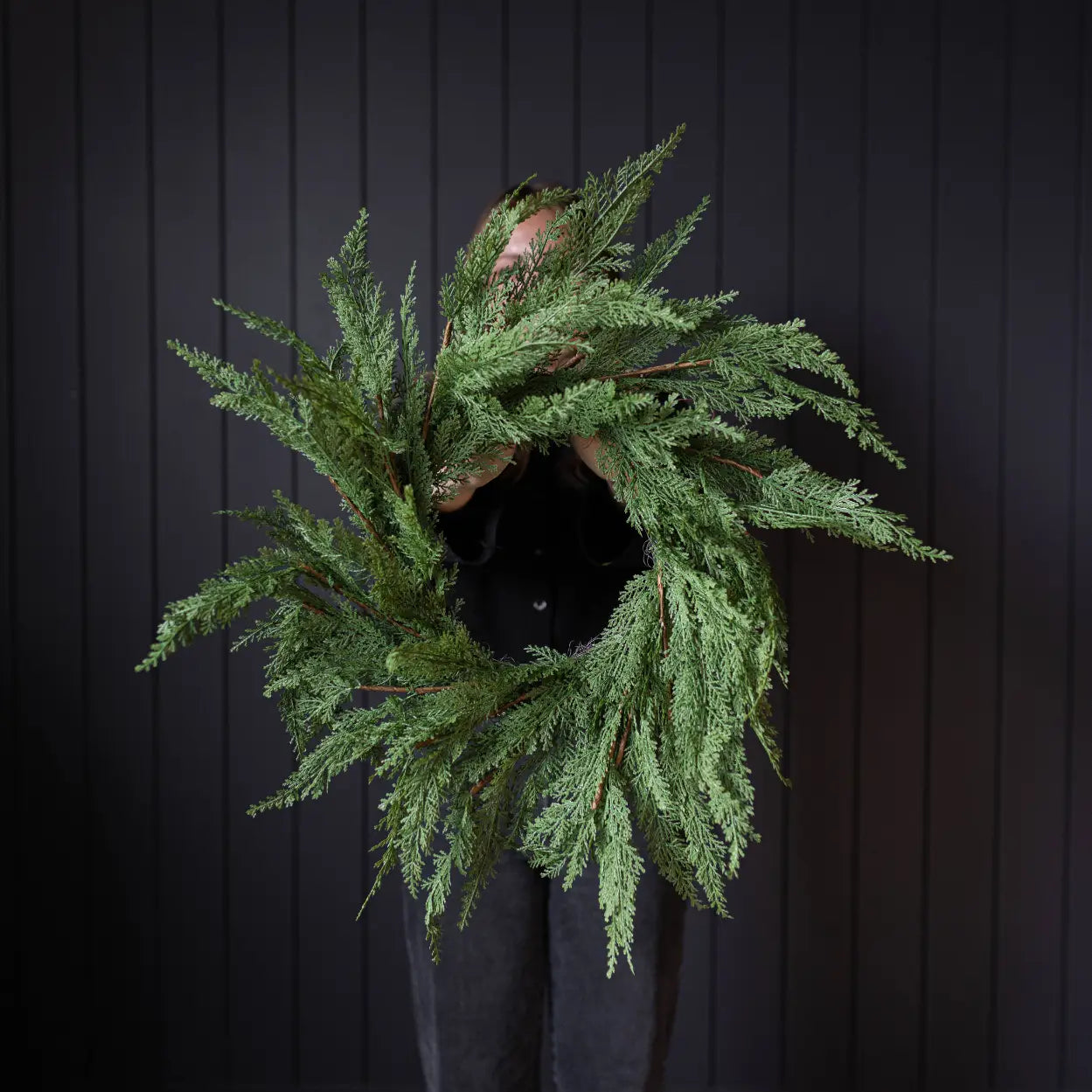 Cypress Leaf Wreath - 24"- November Drop