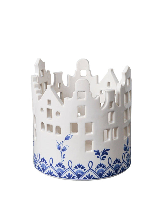 Delft Houses Tealight Holder - Large Arriving in Store September