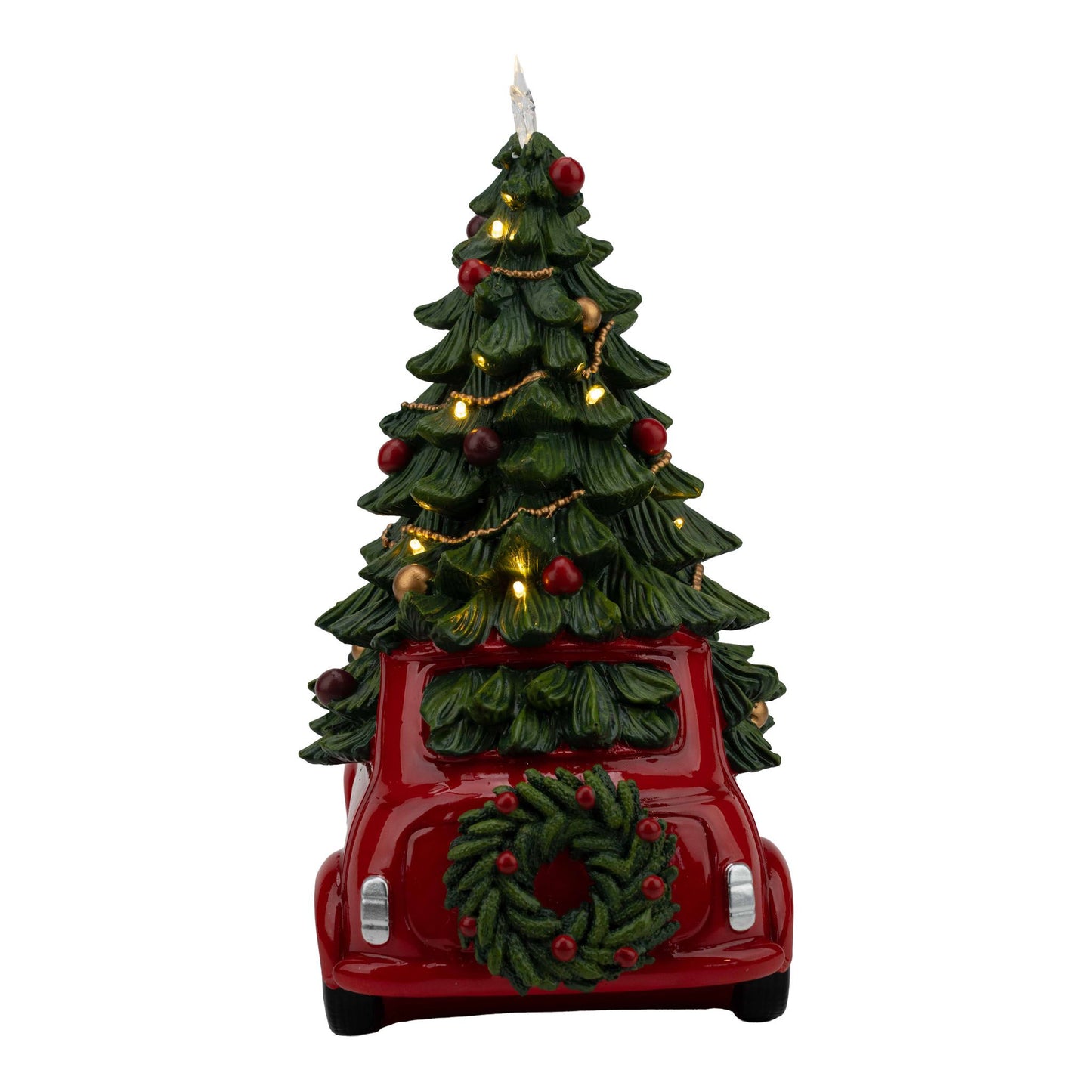Red Car Christmas Tree with LED Star - 30cm - Arriving in Store October 2026