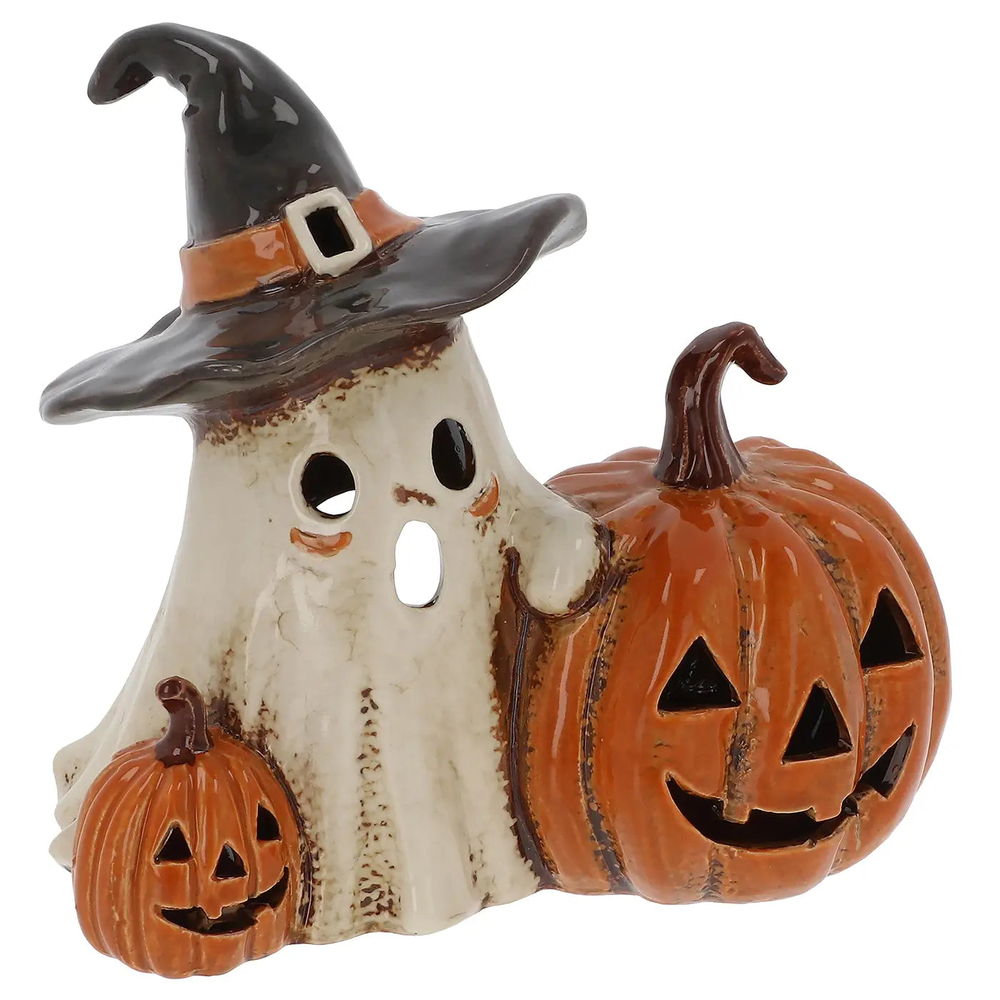 Village Pottery Ghosts & Pumpkins Tealight - Arriving in Store Late July