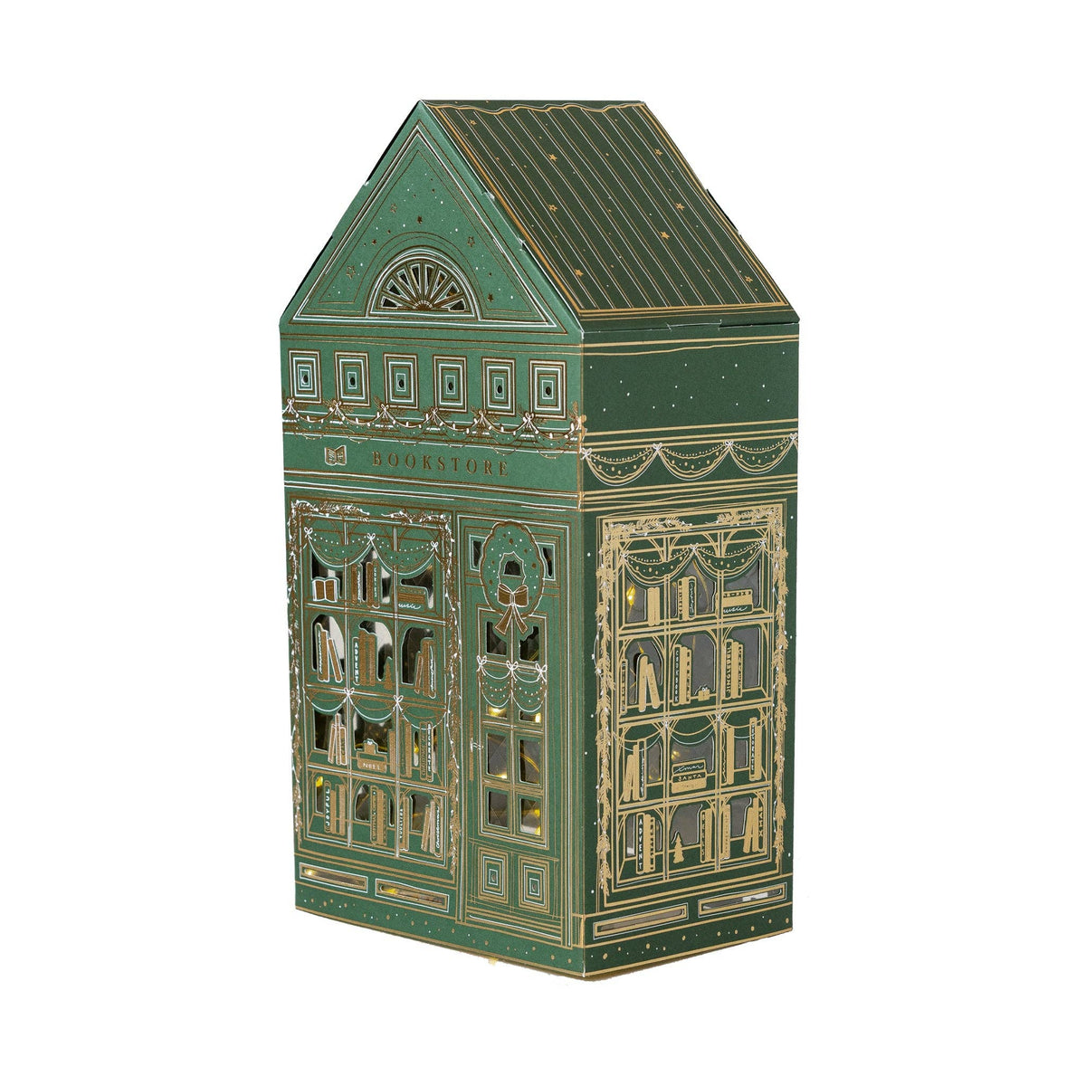 Maren Baxter Limited Edition Green Light-Up Christmas Village Shops Set of 3 - Arriving in Store Mid November