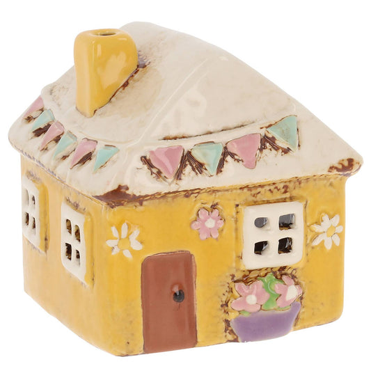 Village Pottery Yellow Garden House Tealight - September