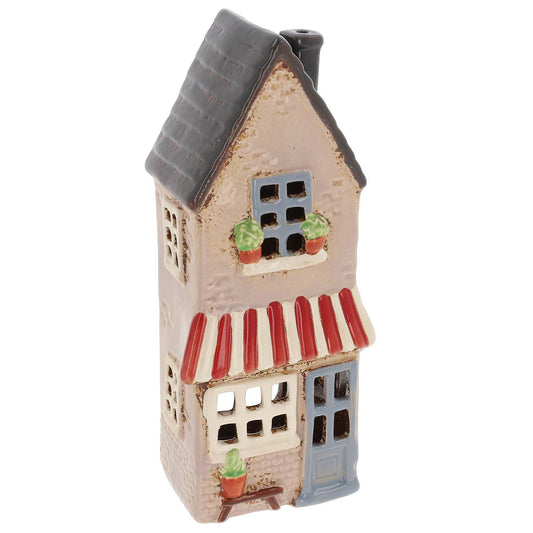 Village Pottery Tall Awning House Tealight - Arriving in Store June