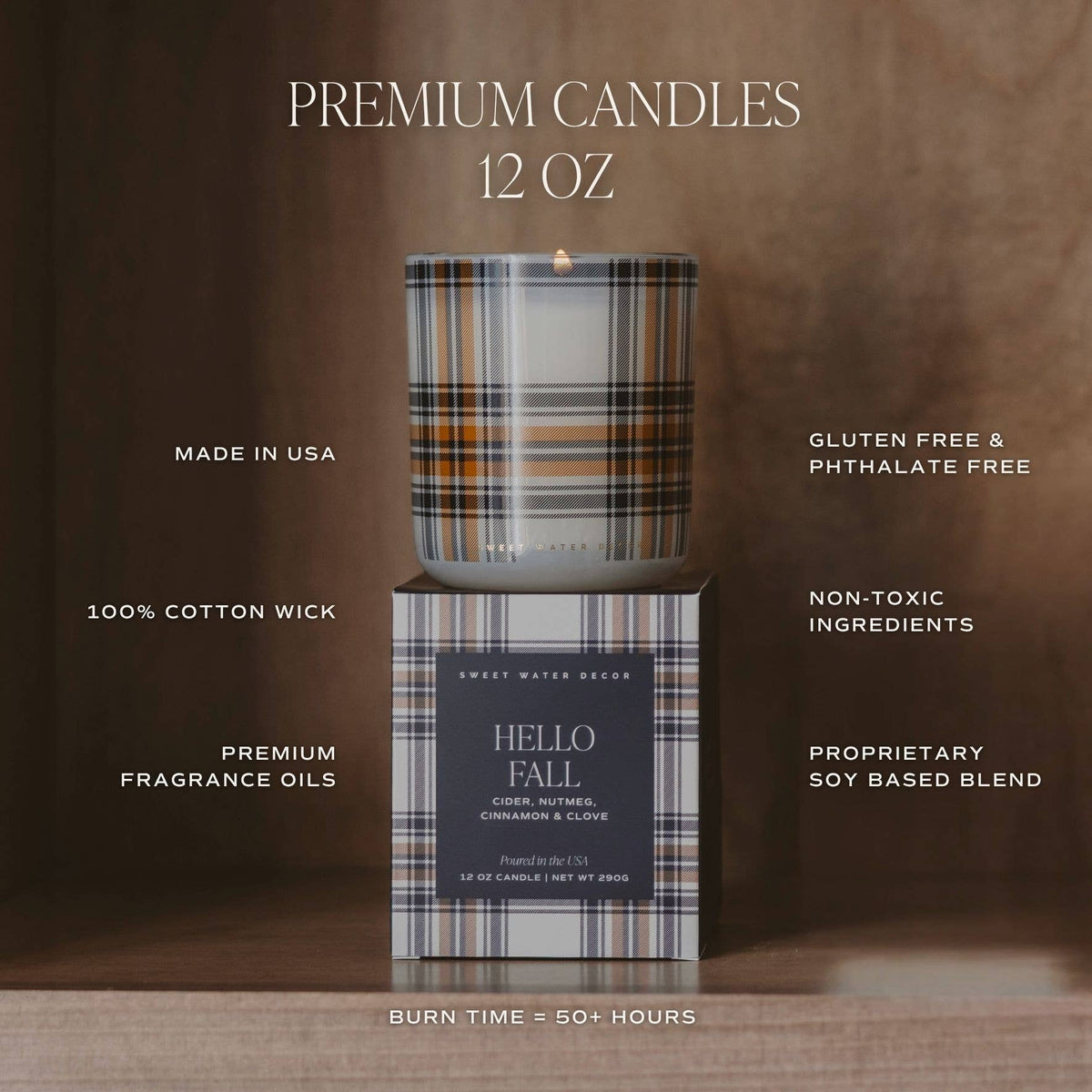 Pumpkin Spice 12 oz Boxed Soy Candle - Arriving in Store Late October