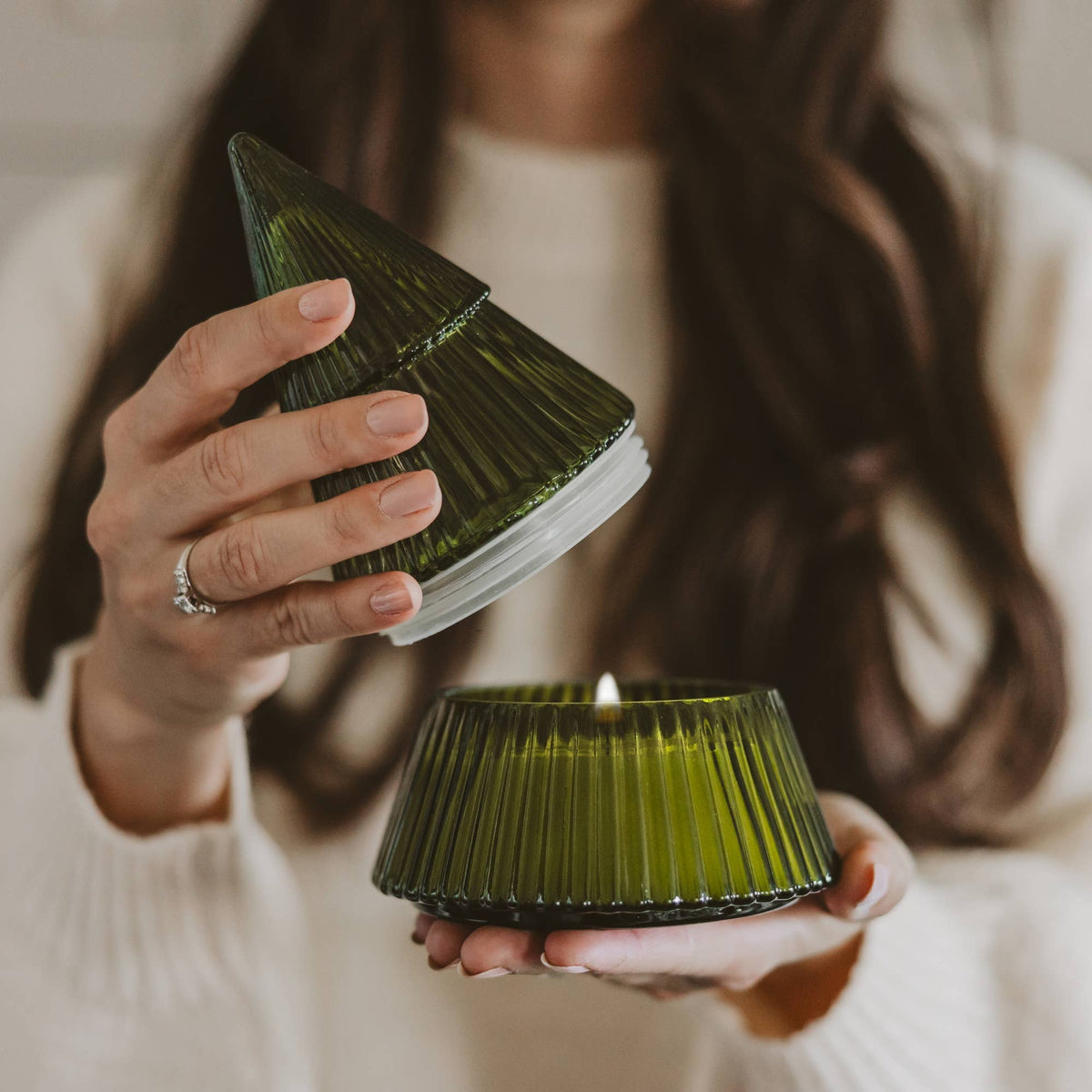 Fraser Fir Soy Candle 8.5 oz Glass Tree Jar - Arriving in Store Late October